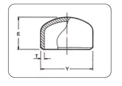 Butt Weld End Pipe Cap Dimensions and weights