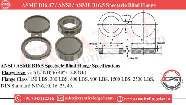 ASME/ANSI B16.48 Spectacle Blind Flange